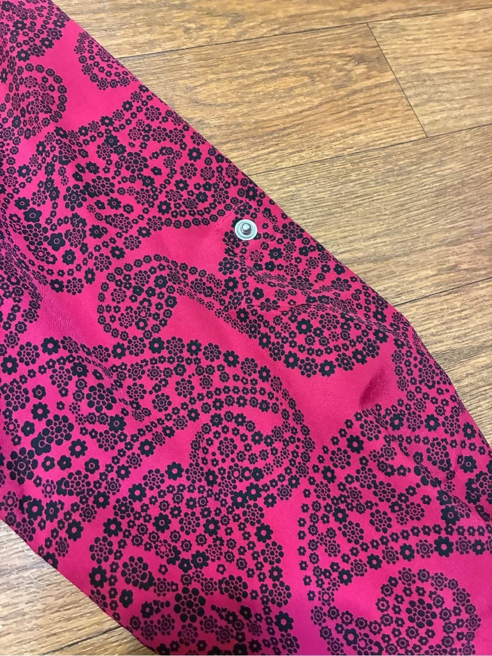 Michael Kors Paisley Zip Up Blouse Size XL NWT